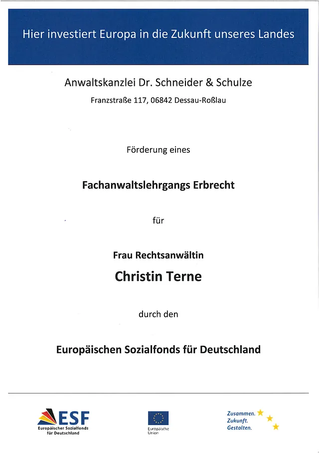 Fachanwaltslehrgangs Erbrecht